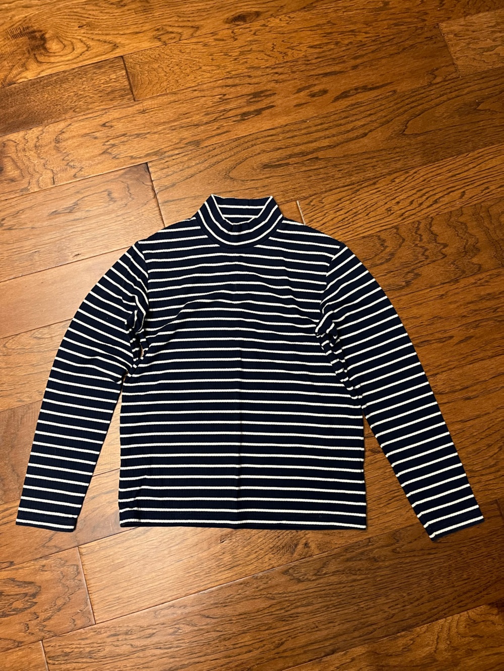 Uniqlo Navy & White Striped Knit Top